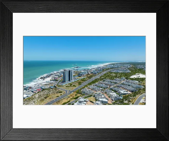 Framed Print : Aerial of Bloubergstrand Beach, Table Bay, Cape Town, South Africa, Africa Framed Print : Aerial of Bloubergstrand Beach, Table Bay, Cape Town, South Africa, Africa