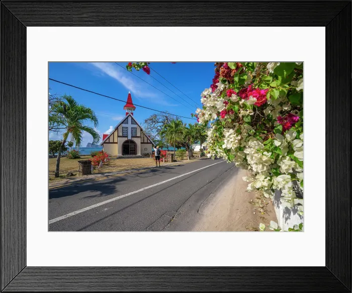 Framed Print : View of Notre-Dame Auxiliatrice de Cap Malheureux, Cap Malheureux, Mauritius, Indian Ocean, Africa Framed Print : View of Notre-Dame Auxiliatrice de Cap Malheureux, Cap Malheureux, Mauritius, Indian Ocean, Africa