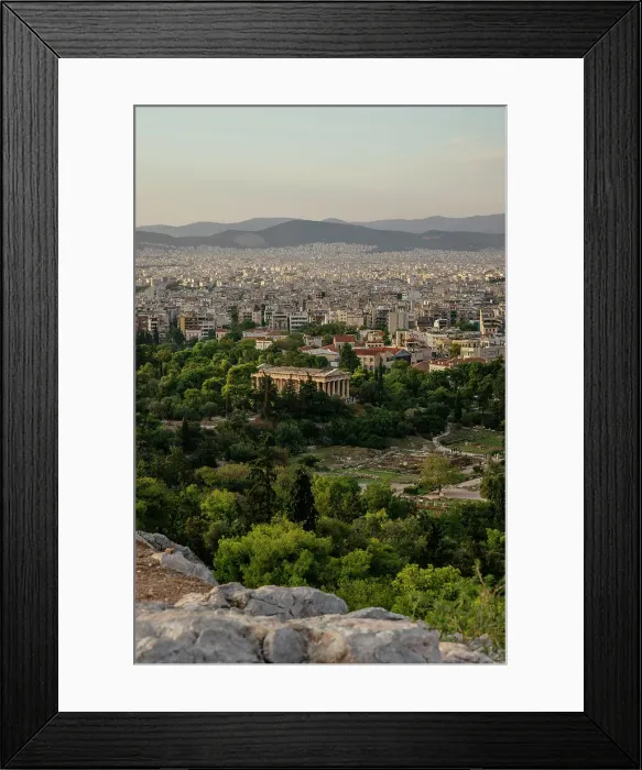 Framed Print : View of Ancient Agora and Athens City centre, Athens, Attica, Greece, Europe Framed Print : View of Ancient Agora and Athens City centre, Athens, Attica, Greece, Europe