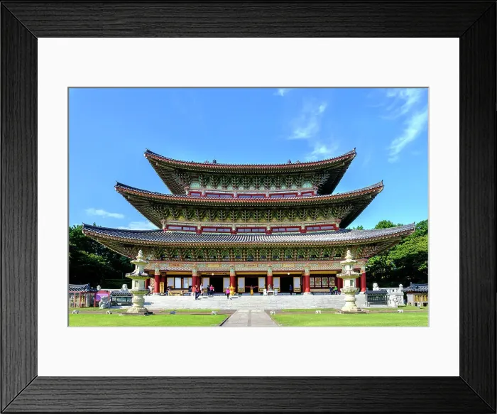 Framed Print : Yakcheonsa Buddhist Temple, 30 meters high, spanning 3305 square meters, the largest temple in Asia, Jeju Island, South Korea, Asia Framed Print : Yakcheonsa Buddhist Temple, 30 meters high, spanning 3305 square meters, the largest temple in Asia, Jeju Island, South Korea, Asia