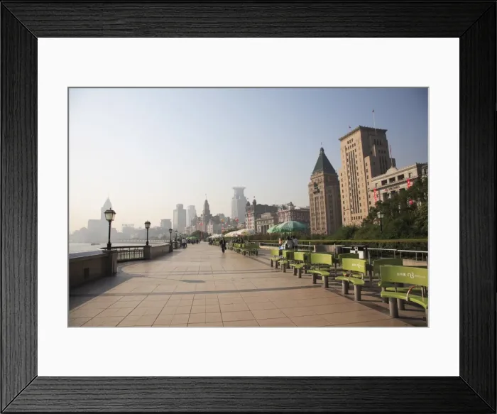 Framed Print : The Bund, Promenade, Shanghai, China, Asia Framed Print : The Bund, Promenade, Shanghai, China, Asia