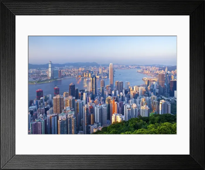 Framed Print : City skyline and Victoria Harbour from Victoria Peak, Hong Kong, China, Asia Framed Print : City skyline and Victoria Harbour from Victoria Peak, Hong Kong, China, Asia