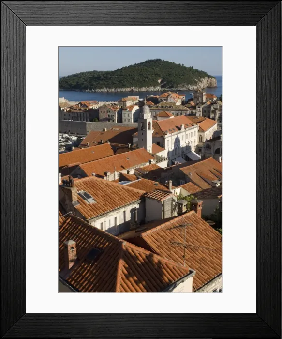 Framed Print : View over the roofs of the old town of Dubrovnik, UNESCO World Heritage Site Framed Print : View over the roofs of the old town of Dubrovnik, UNESCO World Heritage Site