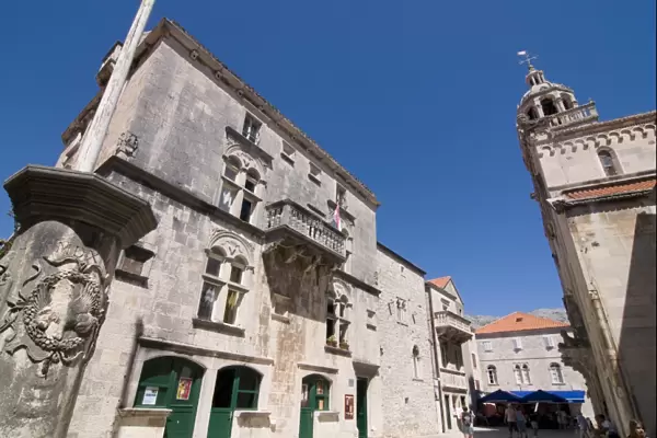 The town of Korcula on the island of Korcula, Croatia, Europe