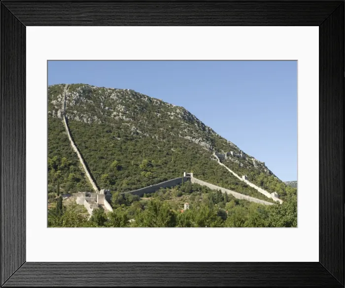 Framed Print : The wall of Ston, Peljesac Peninsula, Croatia, Europe Framed Print : The wall of Ston, Peljesac Peninsula, Croatia, Europe