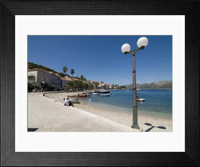 Framed Print : The harbour of the town of Korcula on Korcula island, Croatia, Europe Framed Print : The harbour of the town of Korcula on Korcula island, Croatia, Europe