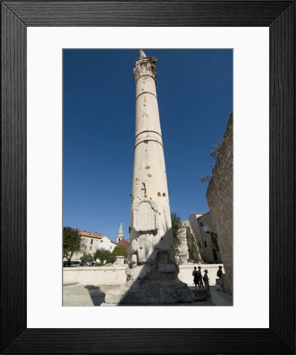 Framed Print : Roman pillar in the town of Zardar, Croatia, Europe Framed Print : Roman pillar in the town of Zardar, Croatia, Europe