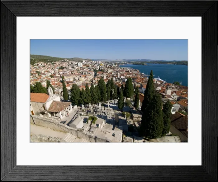 Framed Print : View over the town of Sibenik, Croatia, Europe Framed Print : View over the town of Sibenik, Croatia, Europe
