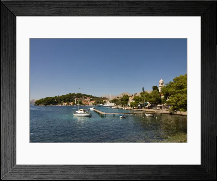 Framed Print : Bay of the town of Cavtat, Croatia, Europe Framed Print : Bay of the town of Cavtat, Croatia, Europe