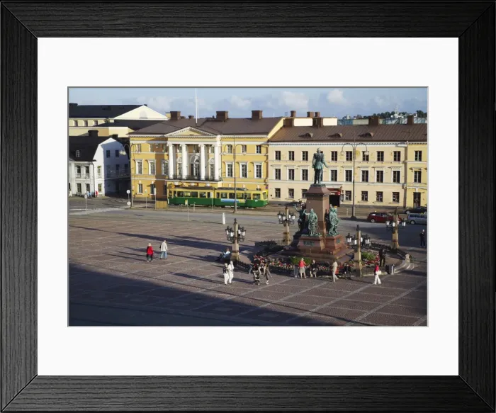 Framed Print : People in Senate Square, Helsinki, Finland, Scandinavia, Europe Framed Print : People in Senate Square, Helsinki, Finland, Scandinavia, Europe