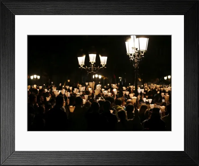 Framed Print : Procession in Paris during Pope Benedict XVIs visit to France, Paris Framed Print : Procession in Paris during Pope Benedict XVIs visit to France, Paris