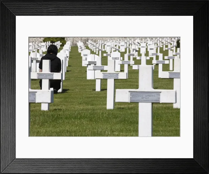 Framed Print : Prieure Binson military graveyard, Catillon-sur-Marne, Marne, France, Europe Framed Print : Prieure Binson military graveyard, Catillon-sur-Marne, Marne, France, Europe