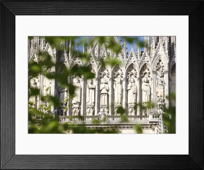Framed Print : Kings gallery, Reims cathedral, UNESCO World Heritage Site, Reims, Marne, France, Europe Framed Print : Kings gallery, Reims cathedral, UNESCO World Heritage Site, Reims, Marne, France, Europe