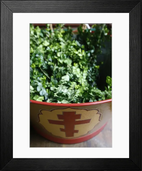 Framed Print : Palm Sunday boxwood, St. Serge Orthodox church, Paris, France, Europe Framed Print : Palm Sunday boxwood, St. Serge Orthodox church, Paris, France, Europe