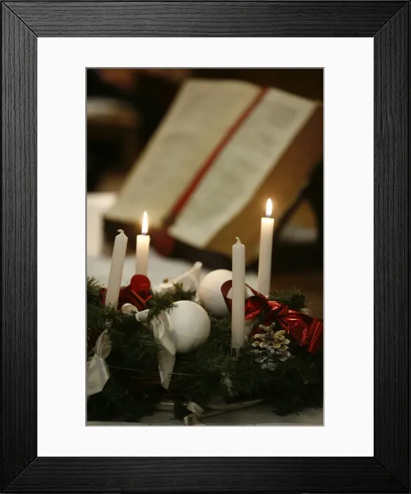Framed Print : Advent candles, Paris, France, Europe Framed Print : Advent candles, Paris, France, Europe