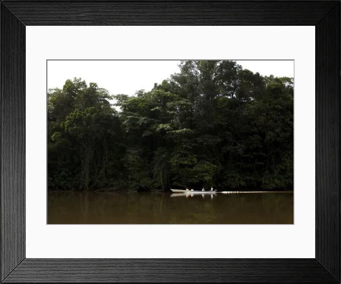 Framed Print : A pirogue on the Approuague River, French Guiana, South America Framed Print : A pirogue on the Approuague River, French Guiana, South America