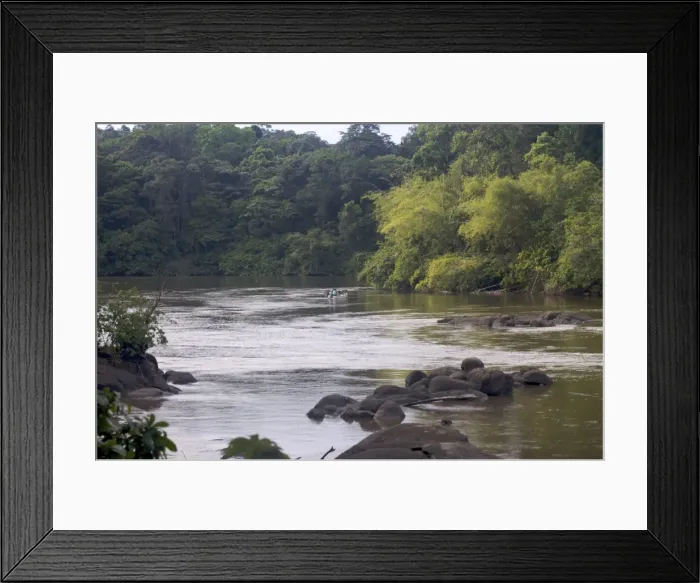 Framed Print : Fishermen on the Approuague River, French Guiana, South America Framed Print : Fishermen on the Approuague River, French Guiana, South America