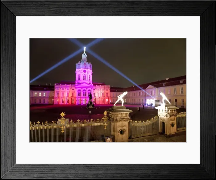Framed Print : Schloss Charlottenburg (Charlottenburg Castle), illuminated at night at Christmas Framed Print : Schloss Charlottenburg (Charlottenburg Castle), illuminated at night at Christmas