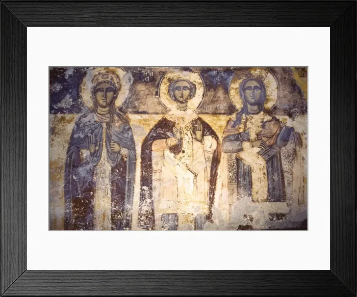 Framed Print : Close-up of a fresco in a monastery in Meteora, Thessaly, Greece, Europe Framed Print : Close-up of a fresco in a monastery in Meteora, Thessaly, Greece, Europe