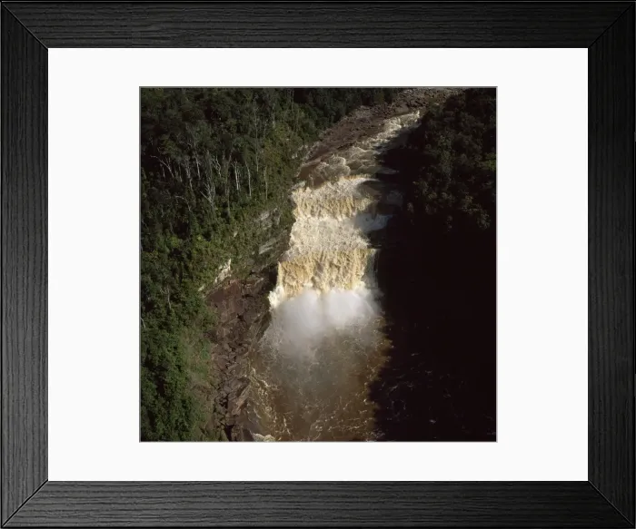 Framed Print : Aerial image of the Peaima Falls, Upper Mazaruni River, Guyana, South America Framed Print : Aerial image of the Peaima Falls, Upper Mazaruni River, Guyana, South America
