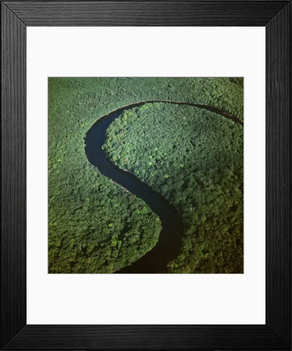 Framed Print : Aerial image of the Kako River, Upper Mazaruni District, Guyana, South America