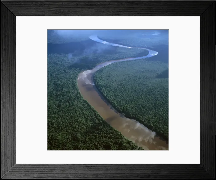 Framed Print : Aerial image of the Lower Mazaruni River south of Oranapai Landing, Guyana, South America Framed Print : Aerial image of the Lower Mazaruni River south of Oranapai Landing, Guyana, South America