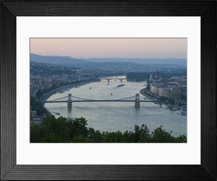 Framed Print : View over the River Danube, Budapest, Hungary, Europe Framed Print : View over the River Danube, Budapest, Hungary, Europe