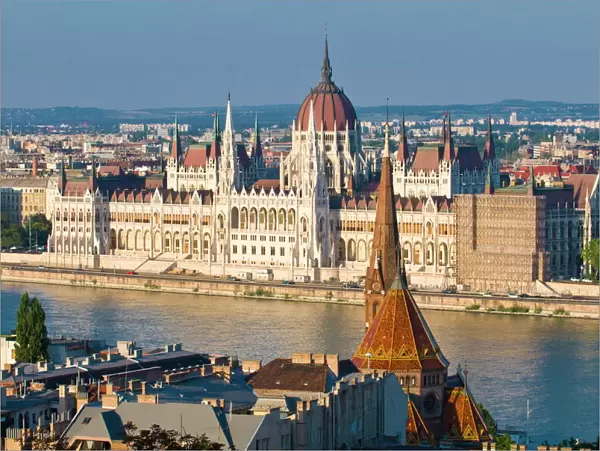 View of the Parliament Building, Budapest, Hungary, Europe