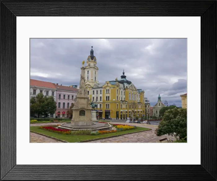 Framed Print : Holy Trinity column in Pecs, Hungary, Europe Framed Print : Holy Trinity column in Pecs, Hungary, Europe