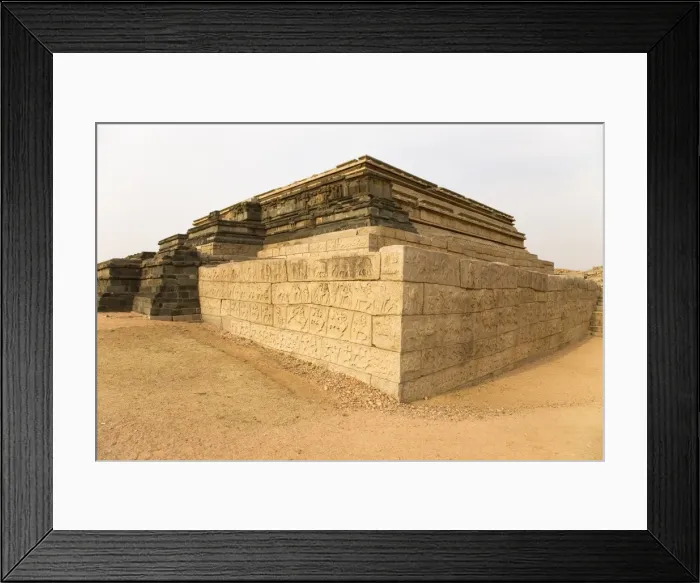Framed Print : The Mahanavami Dibba, the three-tiered structure within the royal enclosure at Hampi Framed Print : The Mahanavami Dibba, the three-tiered structure within the royal enclosure at Hampi