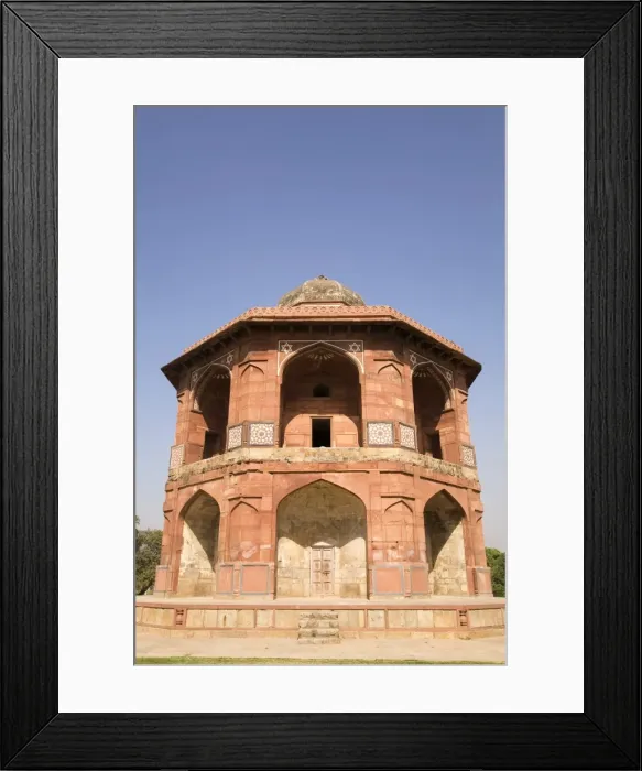 Framed Print : The octagonal Sher Mandal tower within the Purana Qila in Delhi, India, Asia Framed Print : The octagonal Sher Mandal tower within the Purana Qila in Delhi, India, Asia