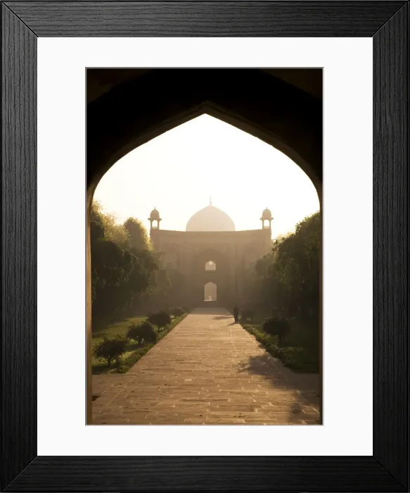 Framed Print : A man takes a morning walk in the Mughal era Humayans Tomb complex Framed Print : A man takes a morning walk in the Mughal era Humayans Tomb complex