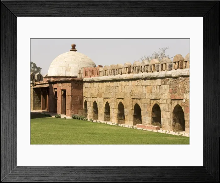 Framed Print : The walls which surround the Mausoleum of Ghiyas-ud-Din Tughluq at Tughluqabad in Delhi Framed Print : The walls which surround the Mausoleum of Ghiyas-ud-Din Tughluq at Tughluqabad in Delhi