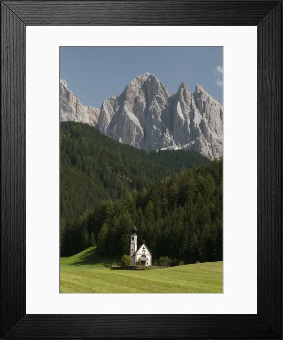 Framed Print : St. Johann Church, Funes Valley (Villnoss), Dolomites, Trentino Alto Adige Framed Print : St. Johann Church, Funes Valley (Villnoss), Dolomites, Trentino Alto Adige
