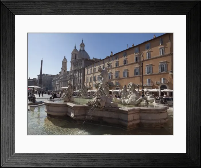 Framed Print : Fontana del Nettuno, Piazza Navona, Rome, Lazio, Italy, Europe Framed Print : Fontana del Nettuno, Piazza Navona, Rome, Lazio, Italy, Europe