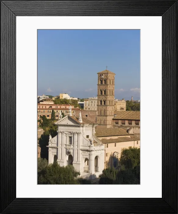 Framed Print : Facade and Campanile of Santa Francesca Romana, Roman Forum, Rome, Lazio, Italy, Europe Framed Print : Facade and Campanile of Santa Francesca Romana, Roman Forum, Rome, Lazio, Italy, Europe