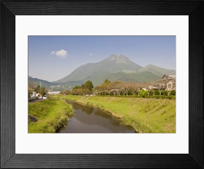 Framed Print : Small river in the centre of Yufuin, Oita, Kyushu, Japan, Asia Framed Print : Small river in the centre of Yufuin, Oita, Kyushu, Japan, Asia