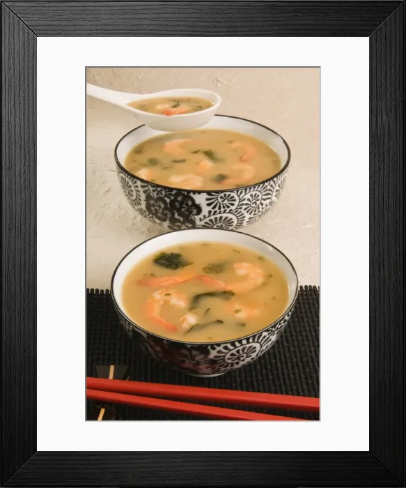 Framed Print : Misoshiru soup, Japan, Asia Framed Print : Misoshiru soup, Japan, Asia