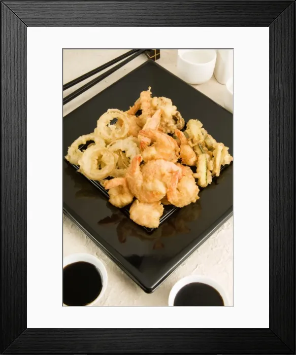 Framed Print : Tempura shrimp and vegetables, Japan, Asia Framed Print : Tempura shrimp and vegetables, Japan, Asia