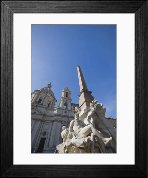 Framed Print : Fontana dei Fiumi and San Agnese in Agone, Piazza Navona, Rome, Lazio, Italy, Europe Framed Print : Fontana dei Fiumi and San Agnese in Agone, Piazza Navona, Rome, Lazio, Italy, Europe