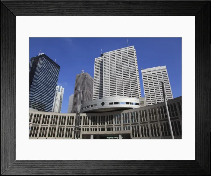 Framed Print : Tokyo Metropolitan Government Offices Plaza, Shinjuku, Tokyo, Japan, Asia