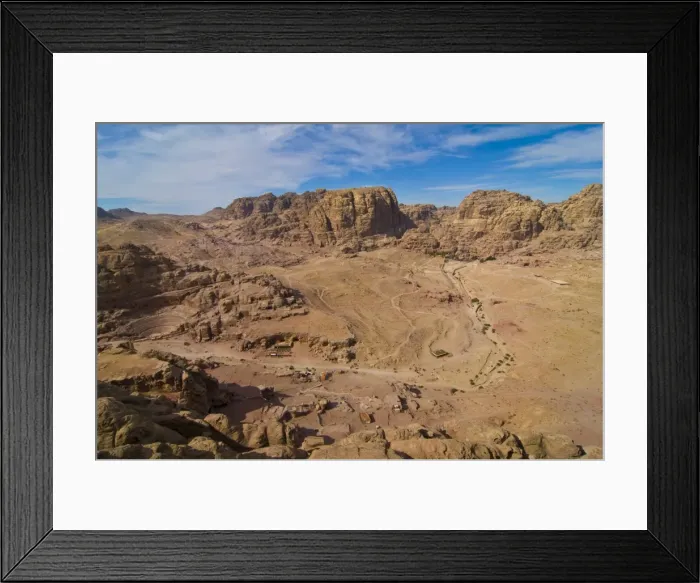 Framed Print : View over Petra, UNESCO World Heritage Site, Jordan, Middle East Framed Print : View over Petra, UNESCO World Heritage Site, Jordan, Middle East