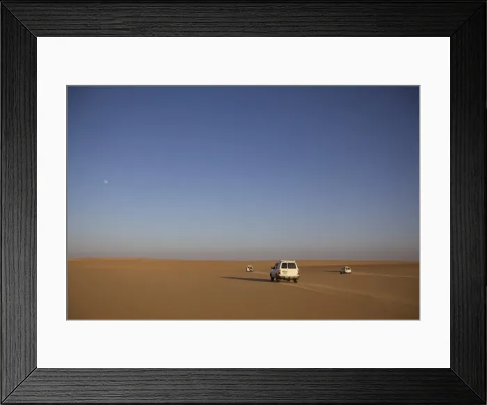 Framed Print : Three 4x4 vehicles in the Fezzan desert, Libya, North Africa, Africa Framed Print : Three 4x4 vehicles in the Fezzan desert, Libya, North Africa, Africa