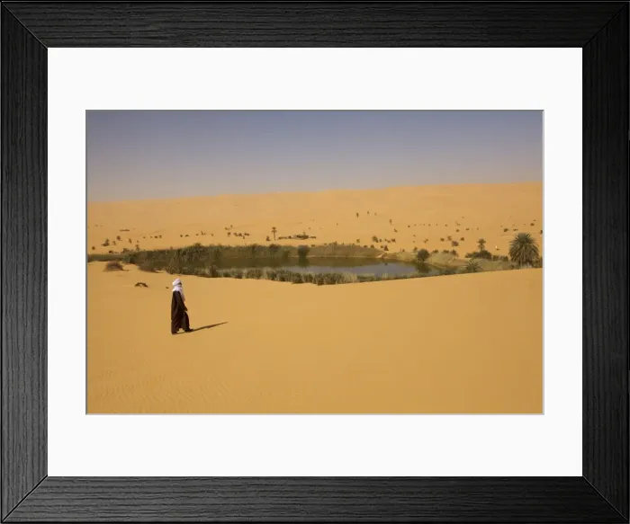 Framed Print : In the erg of Ubari, the Umm-el Ma (Mother of the Waters) Lake, Libya, North Africa Framed Print : In the erg of Ubari, the Umm-el Ma (Mother of the Waters) Lake, Libya, North Africa