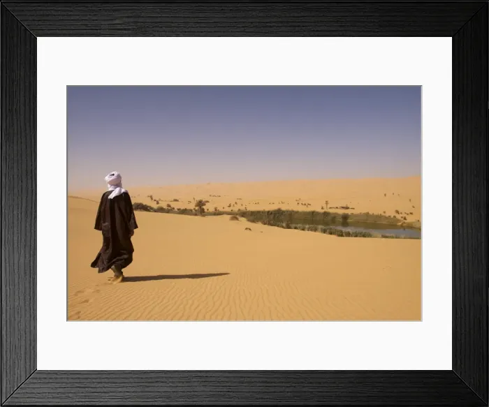 Framed Print : In the erg of Ubari, the Umm-el Ma (Mother of the Waters) Lake, Libya, North Africa Framed Print : In the erg of Ubari, the Umm-el Ma (Mother of the Waters) Lake, Libya, North Africa