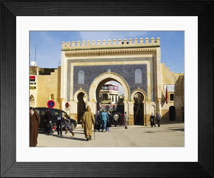 Framed Print : The Blue Gate, Fez, Morocco, North Africa, Africa Framed Print : The Blue Gate, Fez, Morocco, North Africa, Africa