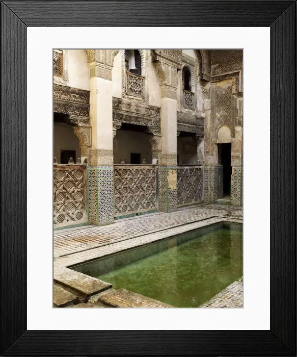 Framed Print : Medersa Sahrij, built 1321, Fez, Morocco, North Africa, Africa Framed Print : Medersa Sahrij, built 1321, Fez, Morocco, North Africa, Africa