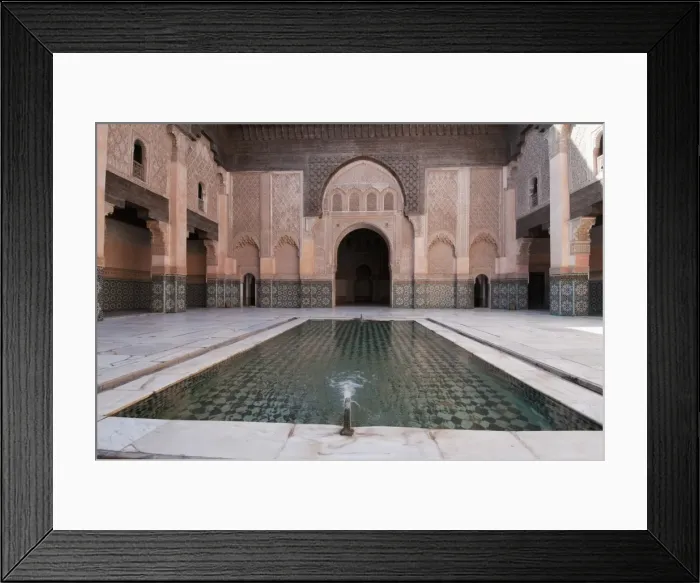 Framed Print : Ali Ben Youssef Medersa (Koranic School), UNESCO World Heritage Site, Marrakech Framed Print : Ali Ben Youssef Medersa (Koranic School), UNESCO World Heritage Site, Marrakech