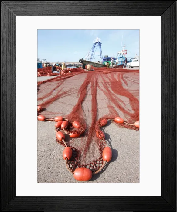 Framed Print : Fishing nets, Agadir, Morocco, North Africa, Africa Framed Print : Fishing nets, Agadir, Morocco, North Africa, Africa