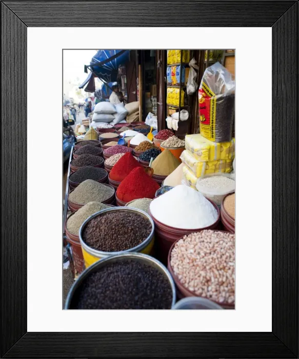 Framed Print : Grocery, street market, Medina, Fez, Morocco, North Africa, Africa